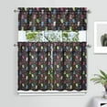 thumbnail image 2 of Kitchen Curtains 36 Inch Short - 3 Panel Set with Cute Cat Paw Pattern, Rod Pocket Window Curtain, 100% Polyester for Pet Lovers Farmhouse, Cafe, Kitchen, Bedroom, Easy Wash, 2 of 6