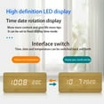 2X Wooden LED Alarm Clocks Electronic Clock Sounds Control Digital