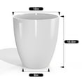 QCQHDU 10 Inch Durable Plant Pots Set of 2, Indoor/Outdoor Use, Decorative Planter (White