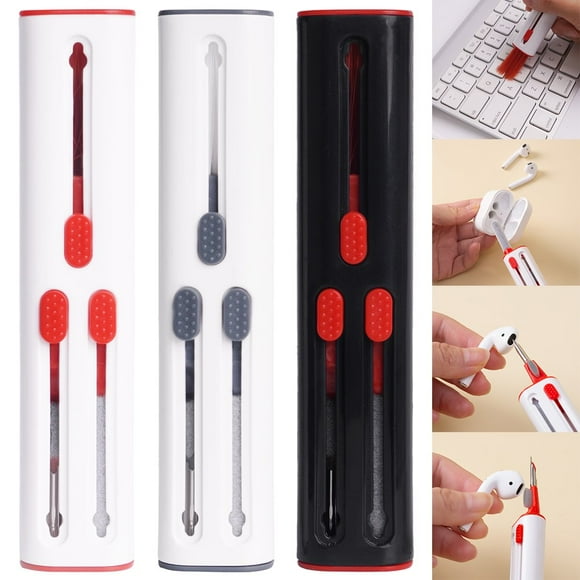 3 in 1 Multifunction Bluetooth Earbuds Cleaning Pen with Soft Brush Cleaning Kit for Wireless Earphones Case Keyboard