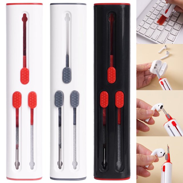 3 in 1 Multifunction Bluetooth Earbuds Cleaning Pen with Soft Brush Cleaning Kit for Wireless Earphones Case Keyboard