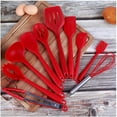 thumbnail image 5 of 10 Pieces Kitchen Utensil Set Lychee Silicone Heat- Stainless Steel Spatula Spoon Kitchen Tools (Red), 5 of 5