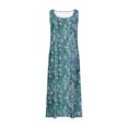 thumbnail image 5 of Vestido de Verano para las Mujeres sin Mangas Lino-Look Impreso Maxi, Suelto Fluido Y Vestido Sexy de Moda para las Mujeres, 5 of 5