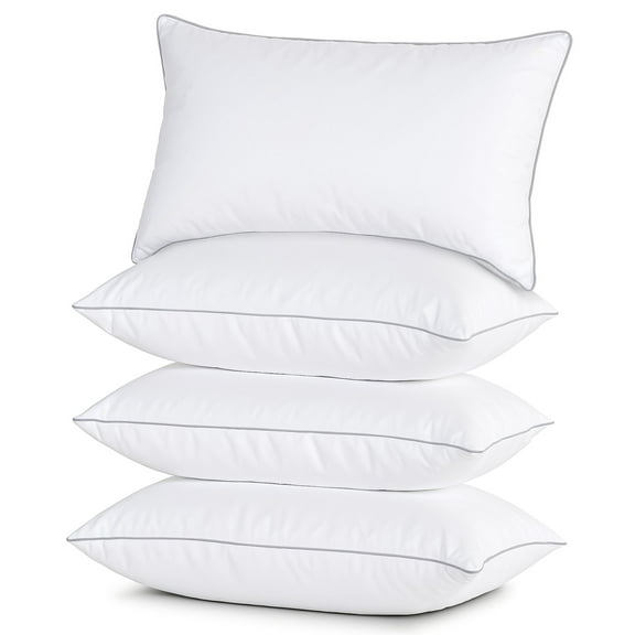 Casa Platino Pillows Standard Size Set of 4 – Soft & Medium Standard Bed Pillow, Luxury Sleep Quality, Easy to Clean, Ideal for Neck Support