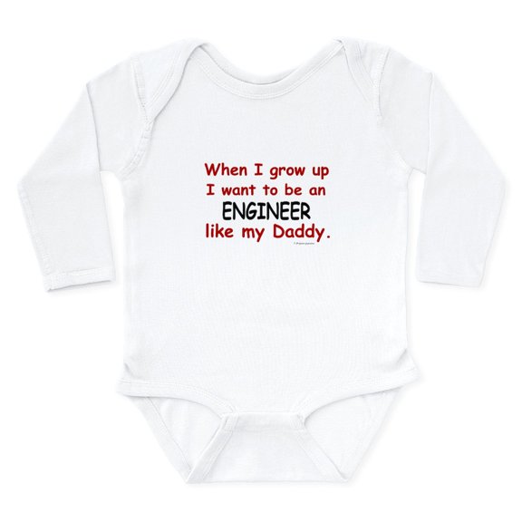 CafePress - Engineer (Like My Daddy) Infant Bodysuit Body Suit - Long Sleeve Cotton Baby Bodysuit