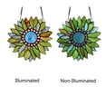 thumbnail image 5 of Chloe Lighting Handcrafted Floral Design Vibrant Multicolor Stained Glass Window Panel Blue, Green, 5 of 5