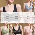 thumbnail image 3 of NIEWTR Seamless Front Closure Jelly Bras for Women No Underwire | Full Coverage, Daisy Bras for Older Women, Push Up, Back Smoothing, Wide Fixed Straps(Light Blue,M), 3 of 9