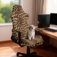 thumbnail image 3 of KUIFORTI Brown Leopard Print Gaming Chair Seat Cover Comfortable Gaming Chair Seat Cover with Armrest Cover Elastic Polyester for Home, Shop, Living Room, Office, 3 of 7