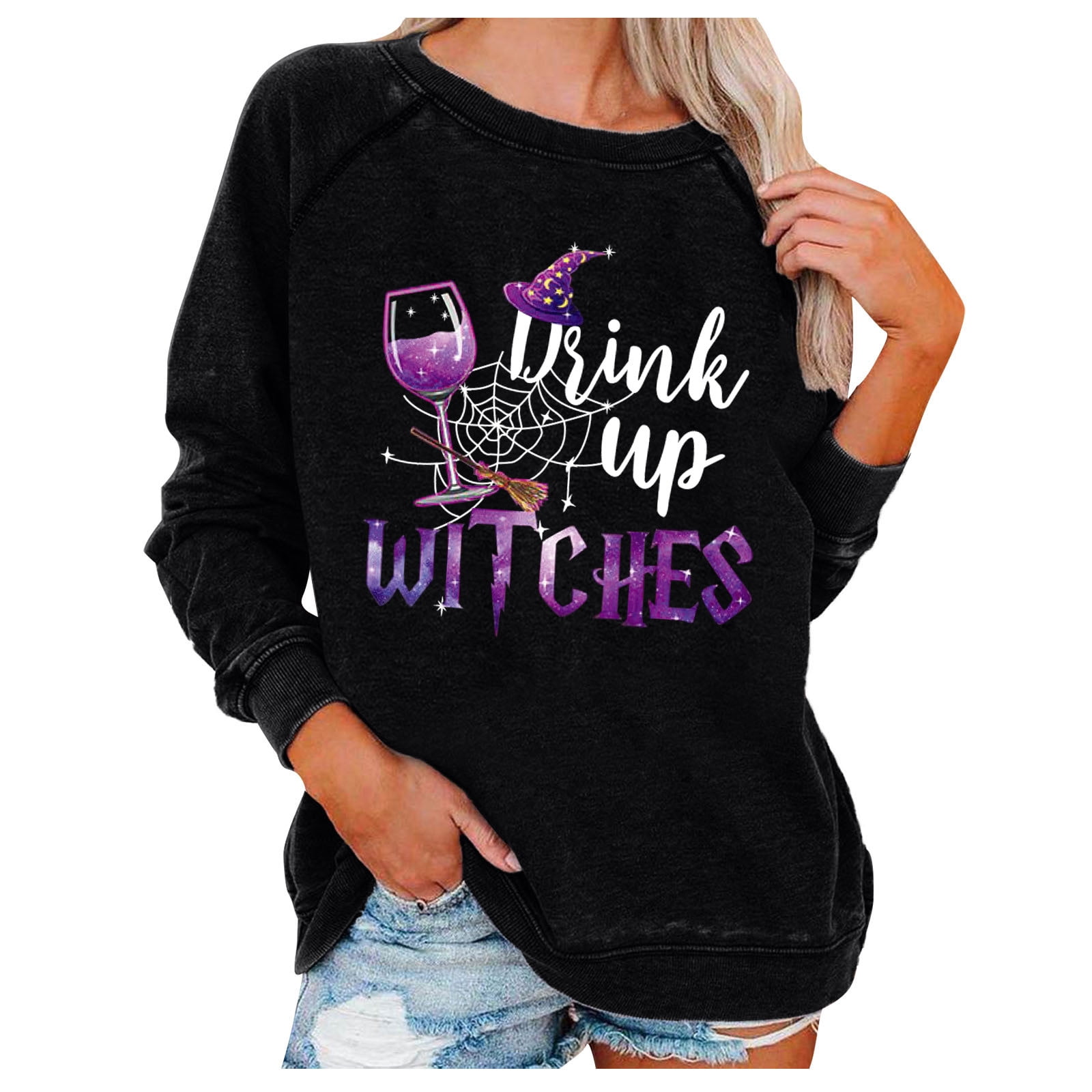 Drink Up Witches Shirt Fall T Shirt Halloween Sweatshirt Witch Tee