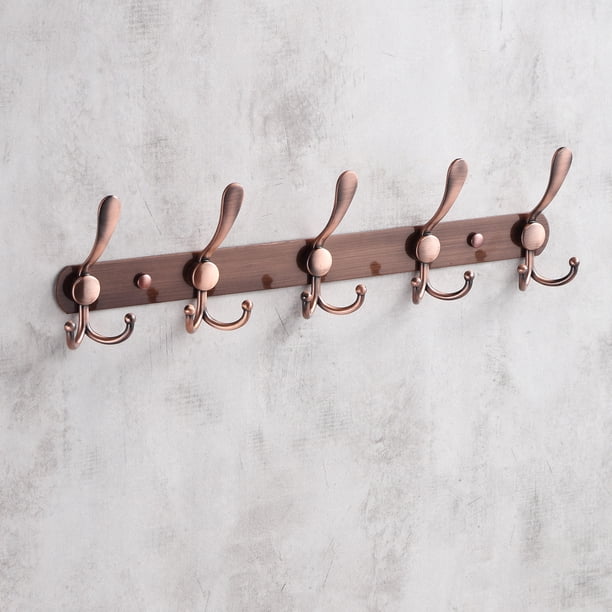 Gancho grande de acero inoxidable de tres ganchos para el hogar, cocina, sala de estar, dormitorio, puerta de la fila trasera, gancho para abrigos de baño