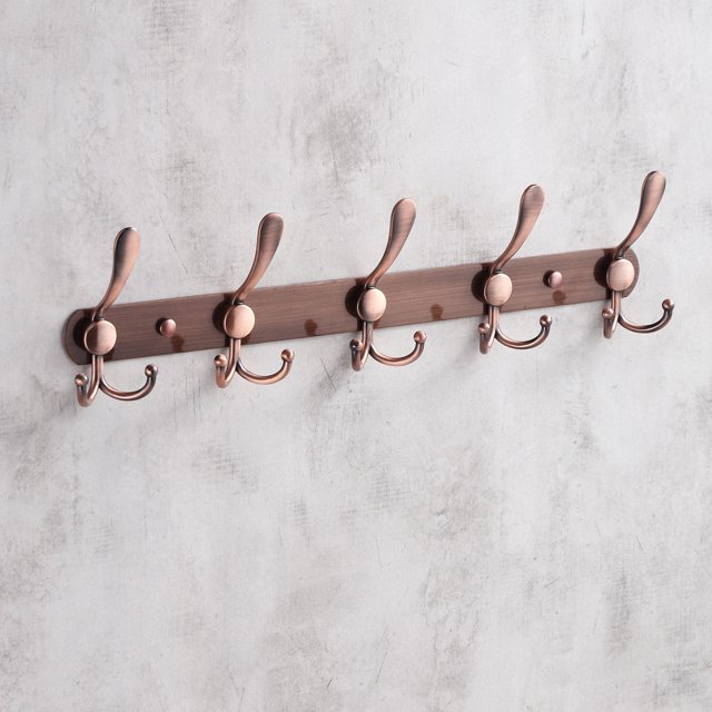 Gancho grande de acero inoxidable de tres ganchos para el hogar, cocina, sala de estar, dormitorio, puerta de la fila trasera, gancho para abrigos de baño
