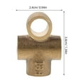 thumbnail image 2 of OUNONA Brass Tee Fitting Thread Adapter Line Boat Gas Tank Hose Outboard Connections And Marine Outboard Connections, 2 of 8