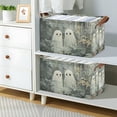 thumbnail image 2 of Yayeee Foldable Storage Basket for Shelves with Handles Set of 2 Waterproof Cloth Bins, Ghosts Playing in A Garden, 2 of 7