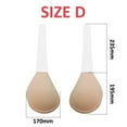 thumbnail image 2 of A pair of skin color teardrop silicone Bra Suspender lift pull together invisible underwear nipple stickers, 2 of 5
