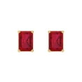 thumbnail image 3 of Clara Pucci 2Ct Tourmaline Emerald Cut VVS1 Screw Back Stud 14k Solid hypoallergenic Gold Designer Earrings For October, 3 of 7