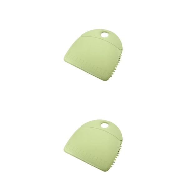Monstrate Raspador de silicona Raspadores de alimentos multiusos Herramientas para hornear Espátula para crema Bollo al vapor Utensilios de Verde claro 2Conjunto