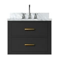 thumbnail image 3 of Castor 24 in W Black Single Bath Vanity, Acrylic Top, and Faucet Set, 3 of 10