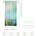 thumbnail image 5 of Blue Plant Art Decor Shower Curtain,Green Abstract Flowers Bathroom Decor Polyester Fiber Plastic Rings Quick-Drying Waterproof for Bathtubs/Bathroom, 72x36 inches, 5 of 6