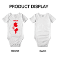 thumbnail image 3 of Tunisia Map Flag Baby Rompers Bodysuit (White, 18-24 Months), 3 of 5