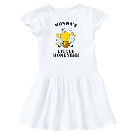 

Inktastic Cute Bee Nonna s Little Honeybee with Stars Gift Toddler Girl Dress