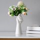 thumbnail image 5 of Florero de cerámica Adorno creativa para Hhydroponic Fácil de utilizar, Haga que su hogar y su artístico sean Blanco Colco floreros decorativos, 5 of 7