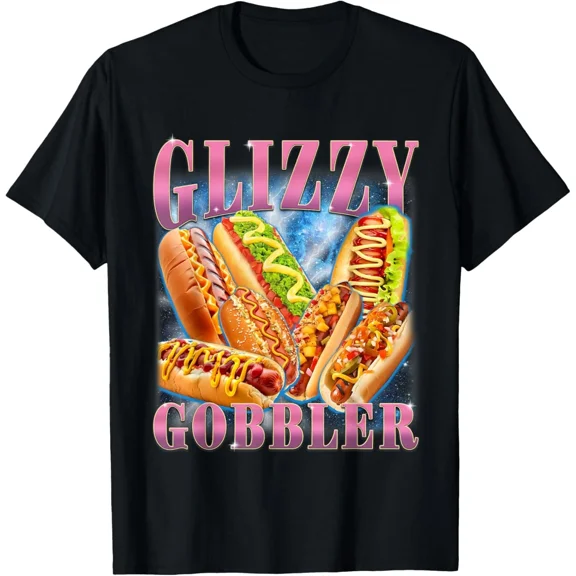 Funny Glizzy Gobbler Meme Hilarious Hot Dog New Unisex T-Shirt, up to size 5xl