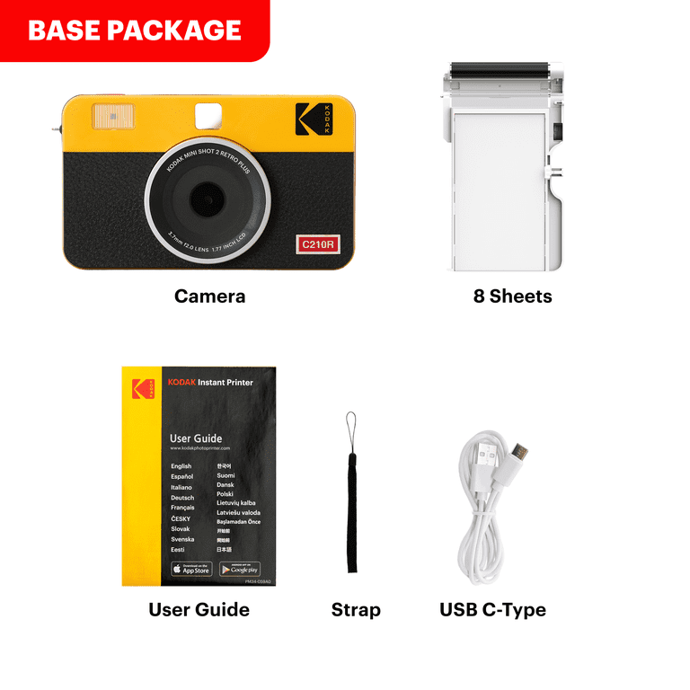 KODAK Mini Shot 2 Retro Instant Camera and Photo Printer with