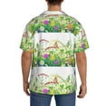 thumbnail image 5 of KLL Plants and Insects Print Men's Shirt Short Sleeve Button Down Summer Cuba Beach Shirts- XX-Large, 5 of 7