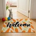 thumbnail image 2 of Happy Easter Carrot Bunny Welcome Doormat - Non-Slip Indoor/Outdoor Entryway Rug, Washable Front Door Mat for Spring, Porch, Kitchen, and Home Easter Decor, 2 of 7
