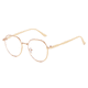 thumbnail image 5 of Gafas poligonales que cambian de color, informales, de aspecto liso, con espejo plano y luz antiazul, para mujer, 5 of 5