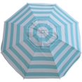 thumbnail image 3 of Bayside21 6.5ft Outdoor Beach Umbrella with Sand Anchor, Vented Canopy and UV50+ Sun Protection, Lightweight & Portable, CA 2102 Turquoise White Stripe, No Tilt, 3 of 4
