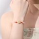 thumbnail image 2 of Pulsera Lucky Cat de cristal rosa para mujer con cuentas de ágata roja, 2 of 2