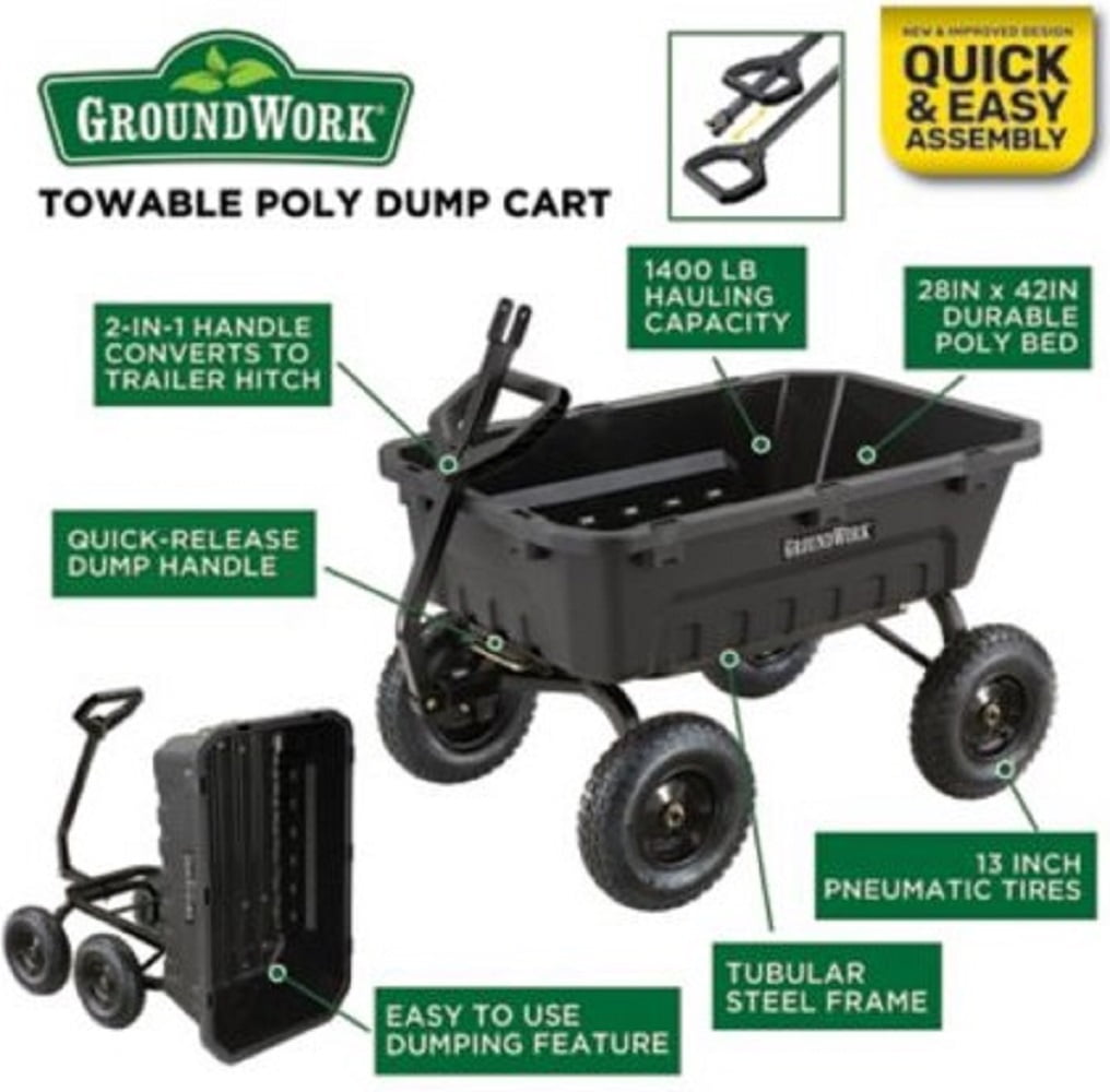 Groundwork Poly Garden Dump Cart Fasci Garden