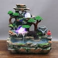 thumbnail image 6 of Tabletop Rockery Fountain Indoor Waterfall Bonsai Desktop Mini Rockery Water Fountain with LED Light, Home Office Bedroom Atomizing Humidifier Desk Décoration (Style3)…, 6 of 6