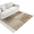 thumbnail image 4 of Brown Washable Area Rug 3'x5', Oil Painting Abstract Art Contemporary Woven Cotton Tassels Kitchen Rugs, Non Slip Indoor Door Mat Throw Carpet for Entryway Living Room Nursery Laundry Room, 4 of 9