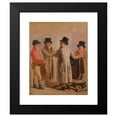 thumbnail image 2 of Benjamin Marshall 12x14 Black Modern Framed Museum Art Print Titled - The Jockey Frank Buckle, the Owner-Breeder John Wastell, His Trainer Robert Robson, and a Stable-Lad (1802), 2 of 5