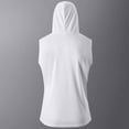 thumbnail image 3 of 2025 Summer Men's Fitness Hooded Sleeveless Vest Breathable Mesh Sports Shirt Loose Muscle Training Top Cool Athletic Wear Men's Oversized Tshirts Workout T-Shirt, 3 of 8