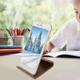 thumbnail image 1 of Wooden Tablet PC Holder, Tablet PC Holder,  Edge Wooden Mobile Phone Stand Simple Design Double-Sided Walnut For Students Birthday Present, 1 of 8