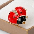 thumbnail image 5 of Women Scarf Accessory Cute Ladybird Rhinestone Brooch Pin Insect Breastpin, 5 of 8