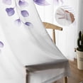 thumbnail image 6 of Sheer Curtains 63 Inches Long, Botanical Plant Rustic Branch Floral Light Filtering Window Curtains for Living Room, Purple Eucalyptus Rod Pocket Voile Sheer Curtain Drapes, 52"W x 63"L, 2 Panels, 6 of 9
