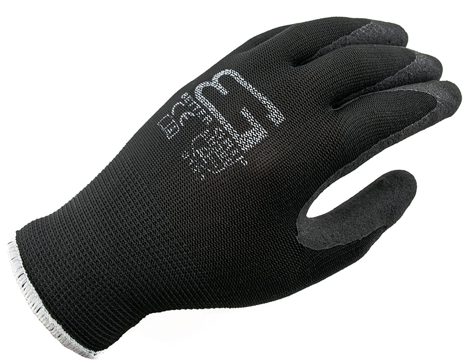 Work gloves latex Knurling TG 8-9-10 Grip-Flex Black and Red 10 pairs 