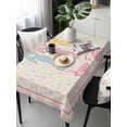 thumbnail image 2 of Easter Rectangle Tablecloth, Colorful Polka Dot Bunny Vintage Pink Checkered Plaid Waterproof & StainResistant Tablecloth, Washable Oil-proof Table Cover for Dining/Party/Wedding/Buffet 54x108 In, 2 of 9