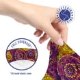 thumbnail image 5 of Vintage Office Chair Slipcover, Traditional Paisley Motifs Pattern Oriental Design Flower Ornaments Curvy Antique, Stretch Decorative Fabric Cover, Standard Size, Purple Yellow, by Ambesonne, 5 of 5