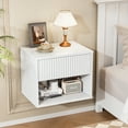 thumbnail image 2 of Zimtown White Nightstand, End Table with 2-Drawer, Wooden Bedside Table, Large Capacity, Easy to Assemble, 2 of 9
