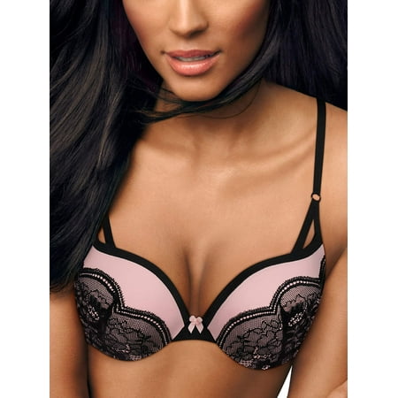 Lace Up Corset Demi Bra - Women's Love the Lift Demi Push-Up Bra, Style 9900