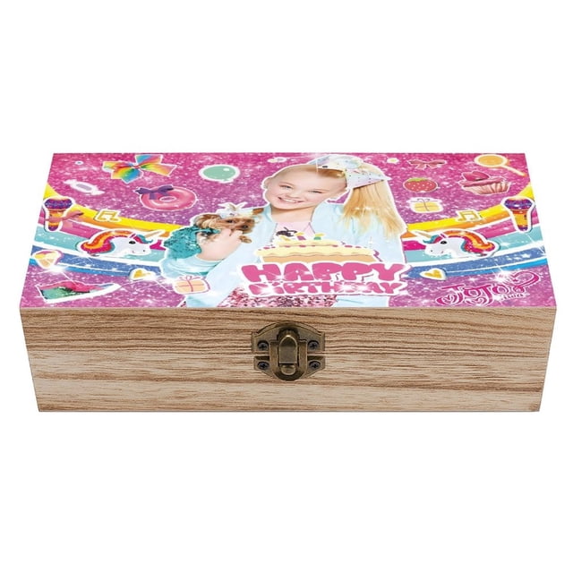 JOJO Siwa Caja Organizadora de Madera Rústica - Caja Decorativa Multifuncional para Escritorio, Hogar, Oficina, Joyas y Manualidades