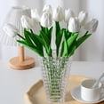thumbnail image 2 of Mini flor artificial de tulipán de PU, flor falsa individual para decoración del hogar, ramo de boda artificial, 2 of 5