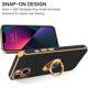 thumbnail image 5 of Funda para iPhone 13 con anillo, funda para teléfono para iPhone 13, soporte con borde giratorio, soporte de rotación, silicona suave, parachoques de Tpu, protección delgada y flexible a prueba d, 5 of 5
