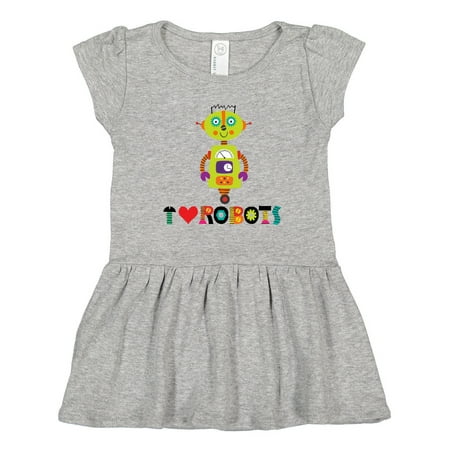 

Inktastic Robotics Team I Love Robots Gift Toddler Girl Dress
