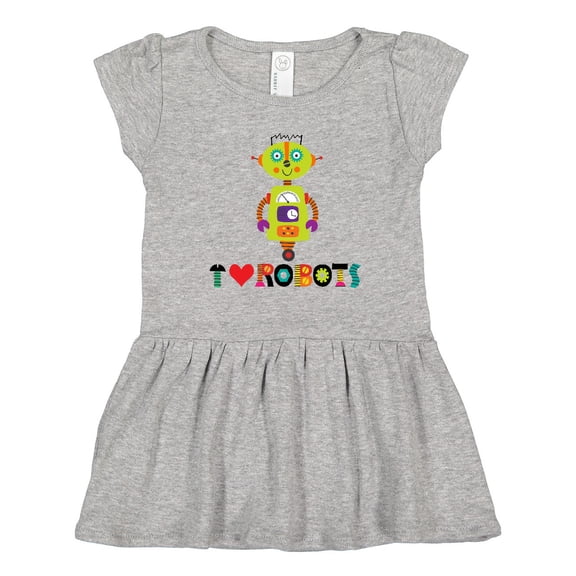Inktastic Robotics Team I Love Robots Girls Toddler Dress